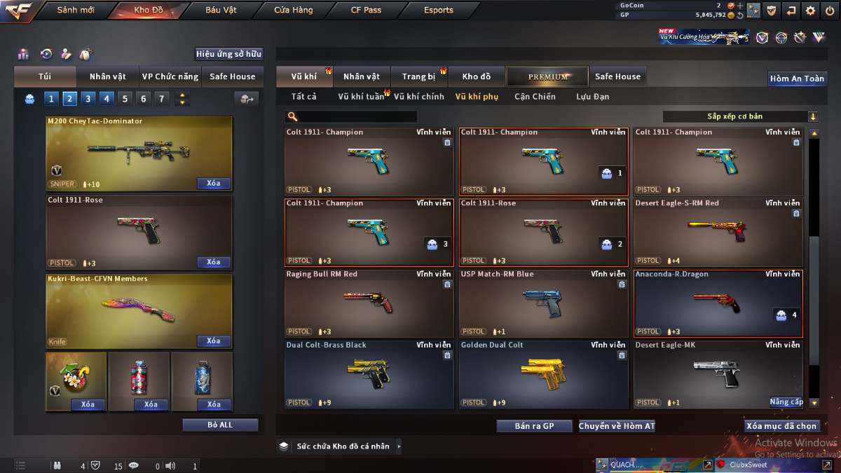 shop acc cf uy tin gia re